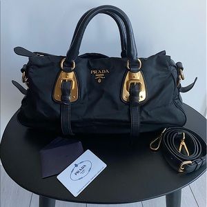 Prada Black nylon and leather bag